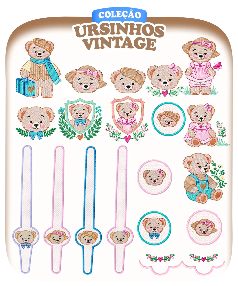 Coleção Ursinhos Vintage