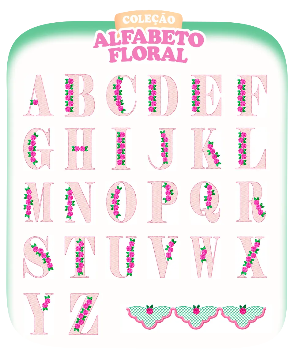 Coleção Alfabeto Floral